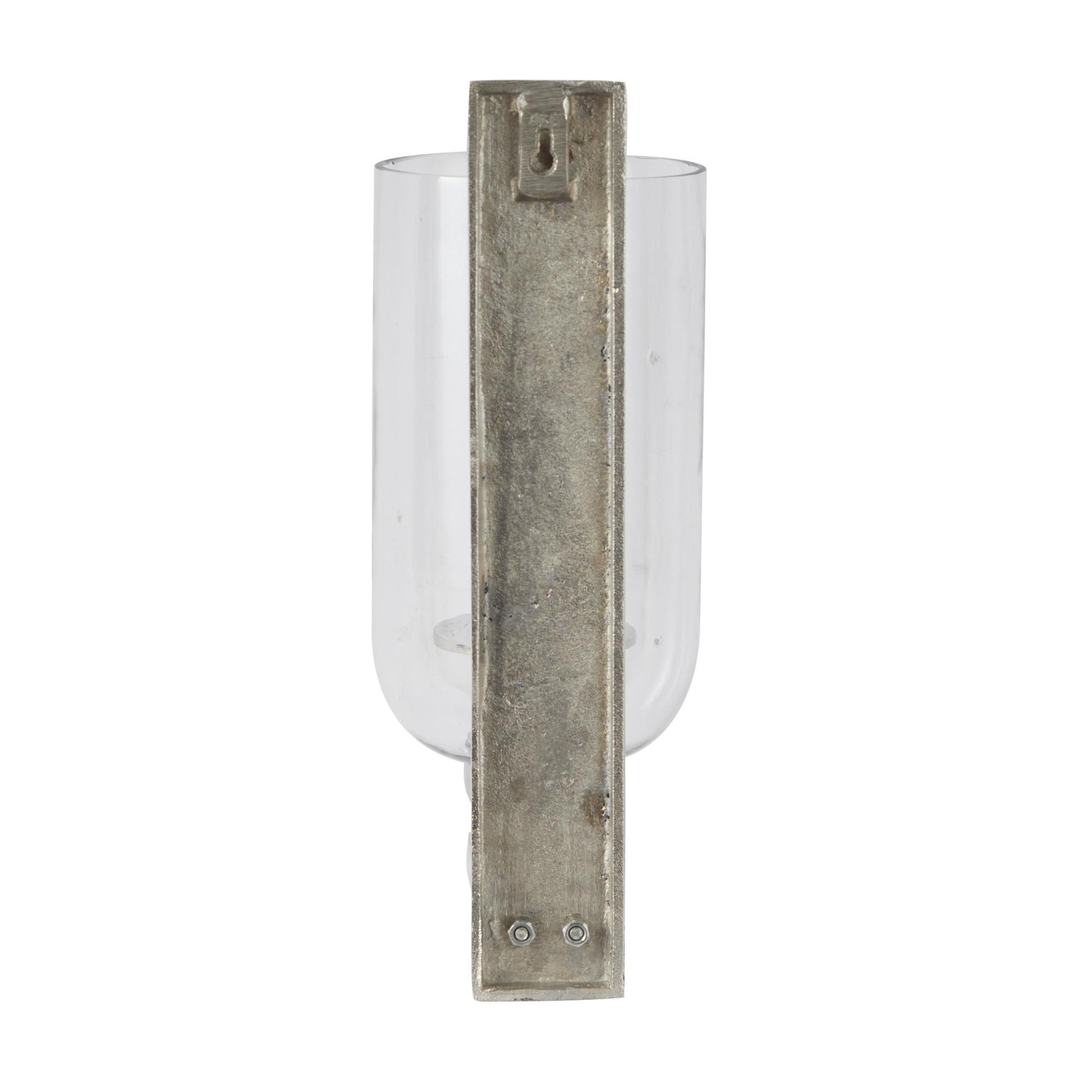 Geometric Aluminum Metal Single Candle Indoor Outdoor Wall Sconce