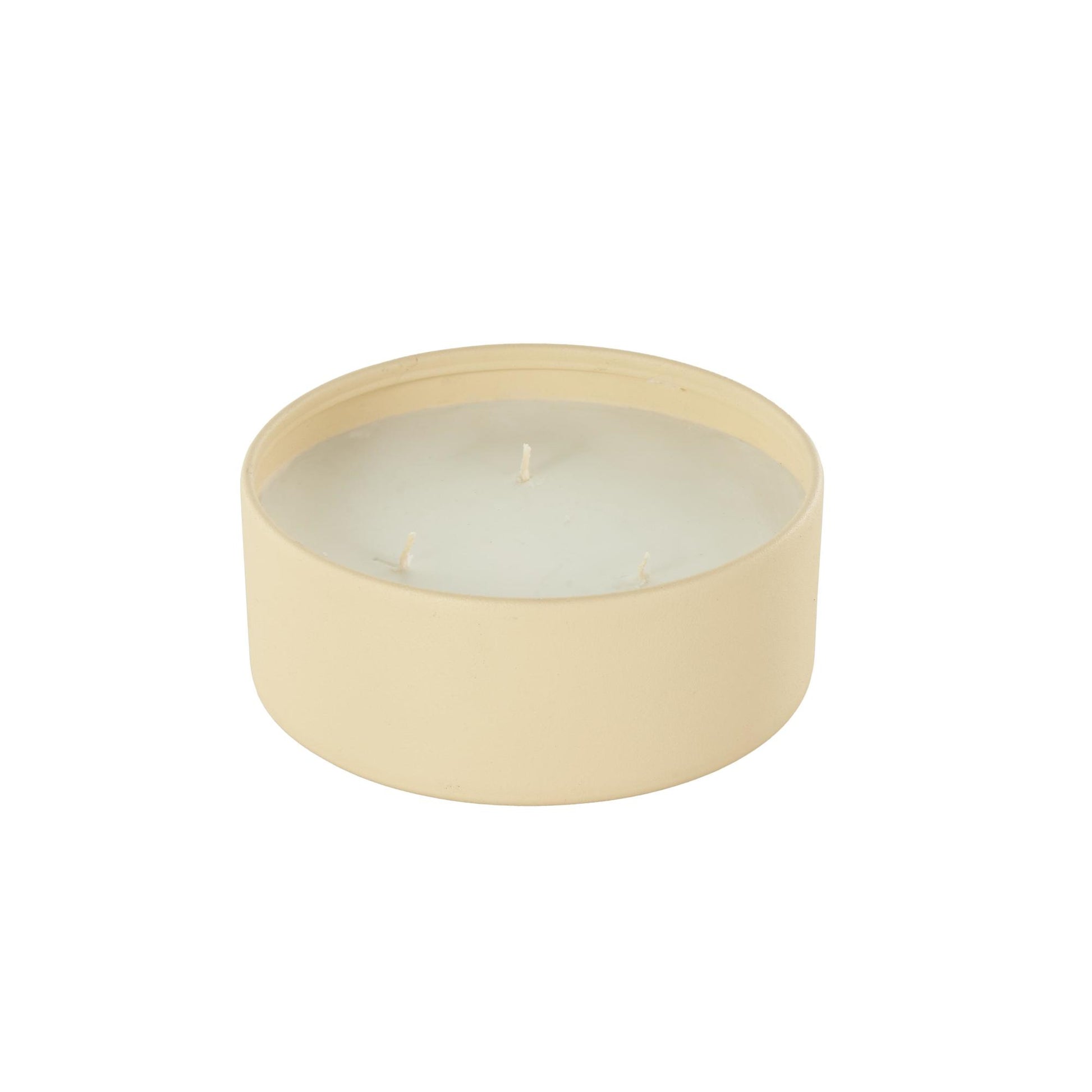 Metal Tangerine Splash Scented Textured 22oz 3 Wick Decorative Candle with White Wax